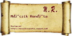 Móczik Renáta névjegykártya